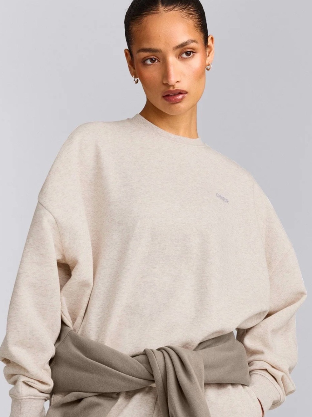 Oner Active Foundations All Season Crew Sweatshirt Oat Marl Large